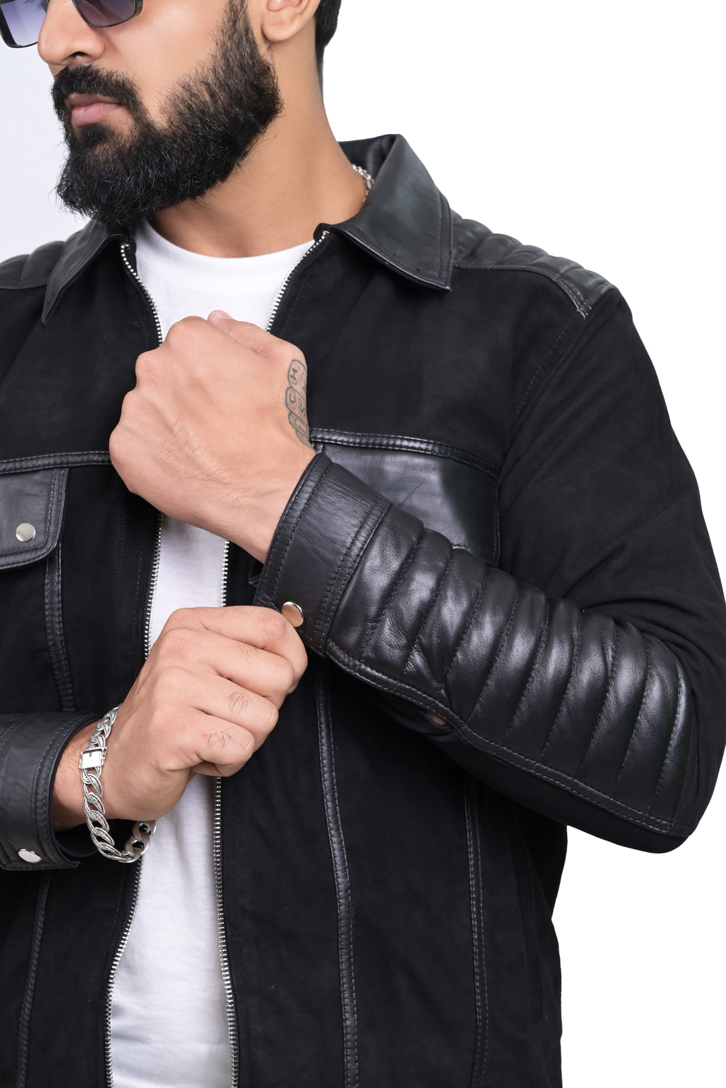 FINEHIDE  MIDNIGHT FUSION GENUINE LEATHER JACKETS FOR MENS