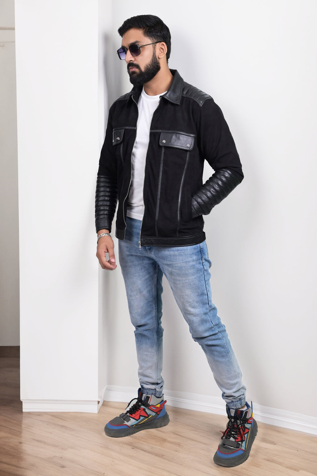 FINEHIDE  MIDNIGHT FUSION GENUINE LEATHER JACKETS FOR MENS