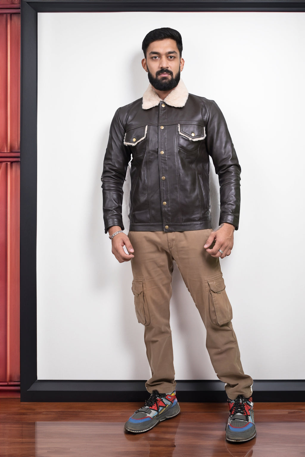 FINEHIDE ARCTIC ROUGE GENUIN LEATHER JACKET FOR MEN