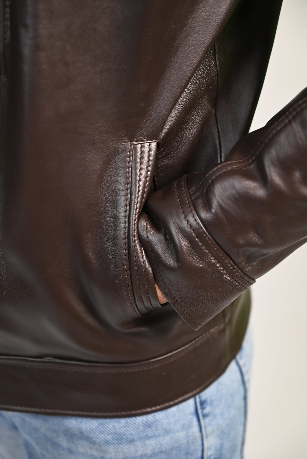 FINEHIDE DARKKNIGHT CHOCLATE BROWN GENUINE LEATHER JACKETS FOR MENS