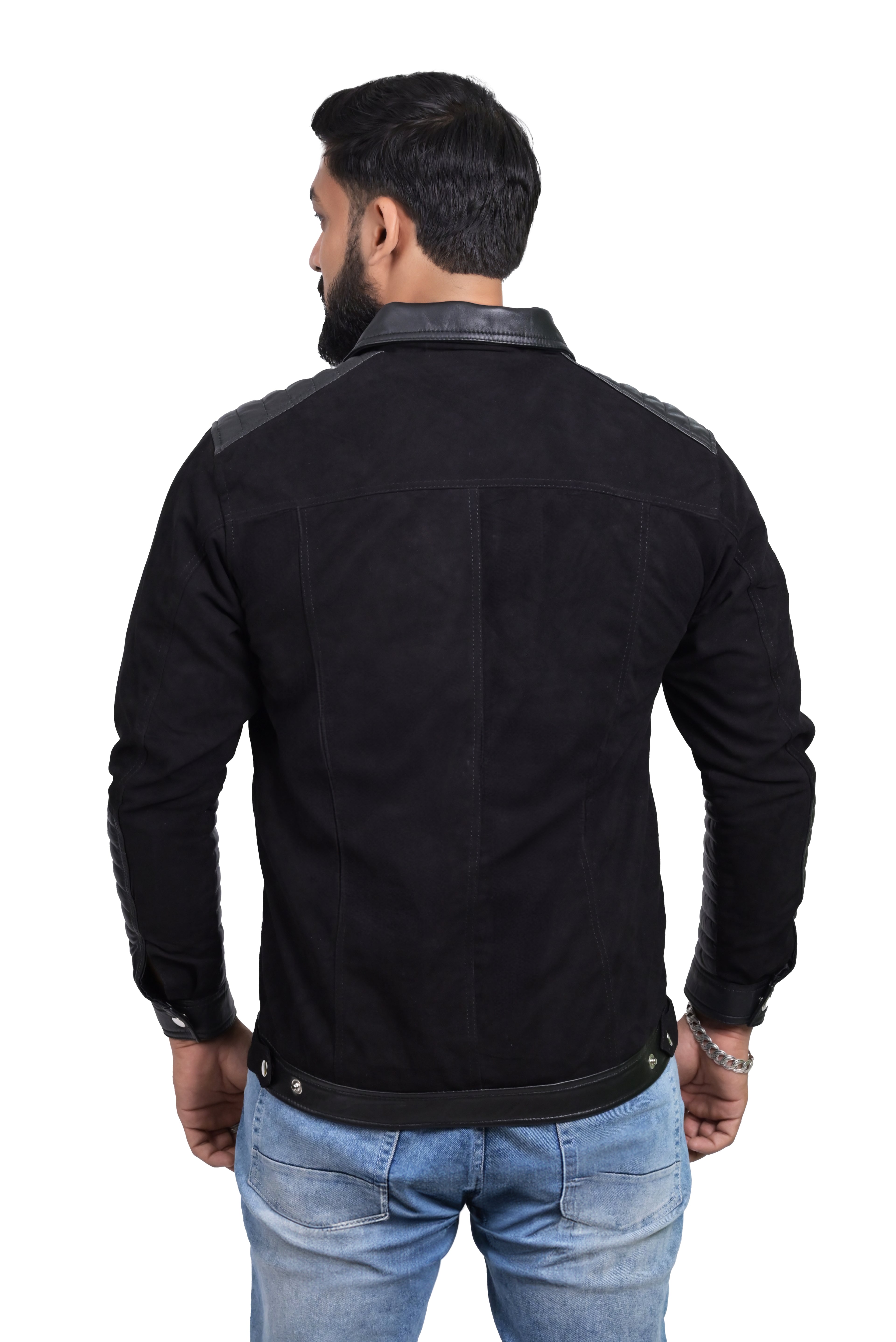 FINEHIDE  MIDNIGHT FUSION GENUINE LEATHER JACKETS FOR MENS