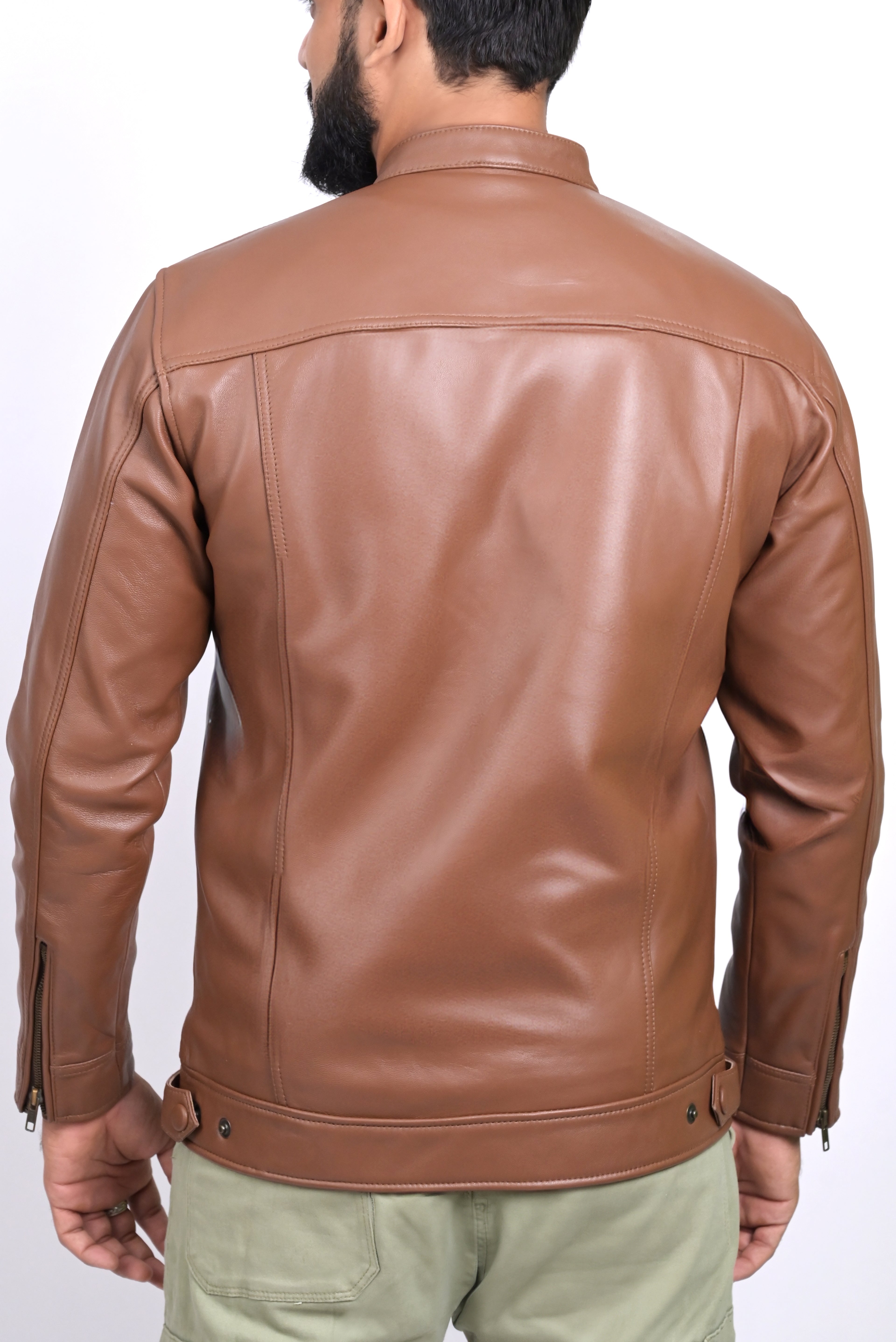 FINEHIDE CLASSIC TAN MONARCAH GENUIN LEATHER JACKETS FOR MEN