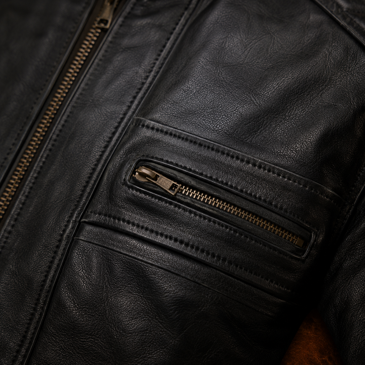 FINEHIDE MEN’S BLACK GENUINE LEATHER CAFE RACER JACKET FOR MEN