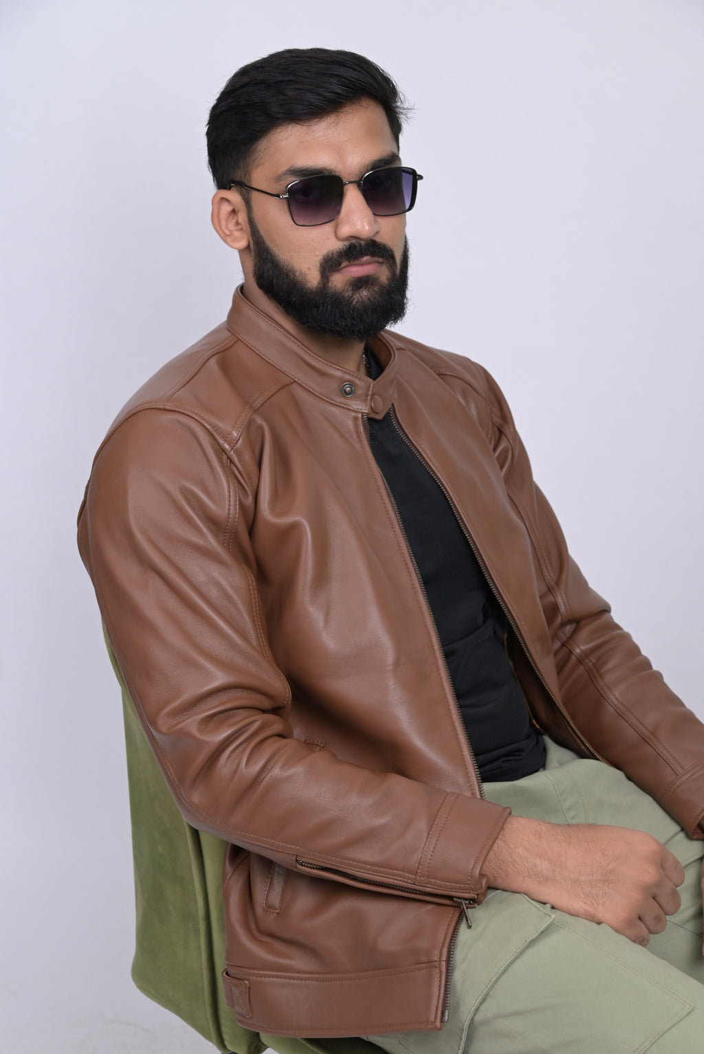 FINEHIDE CLASSIC TAN MONARCAH GENUIN LEATHER JACKETS FOR MEN