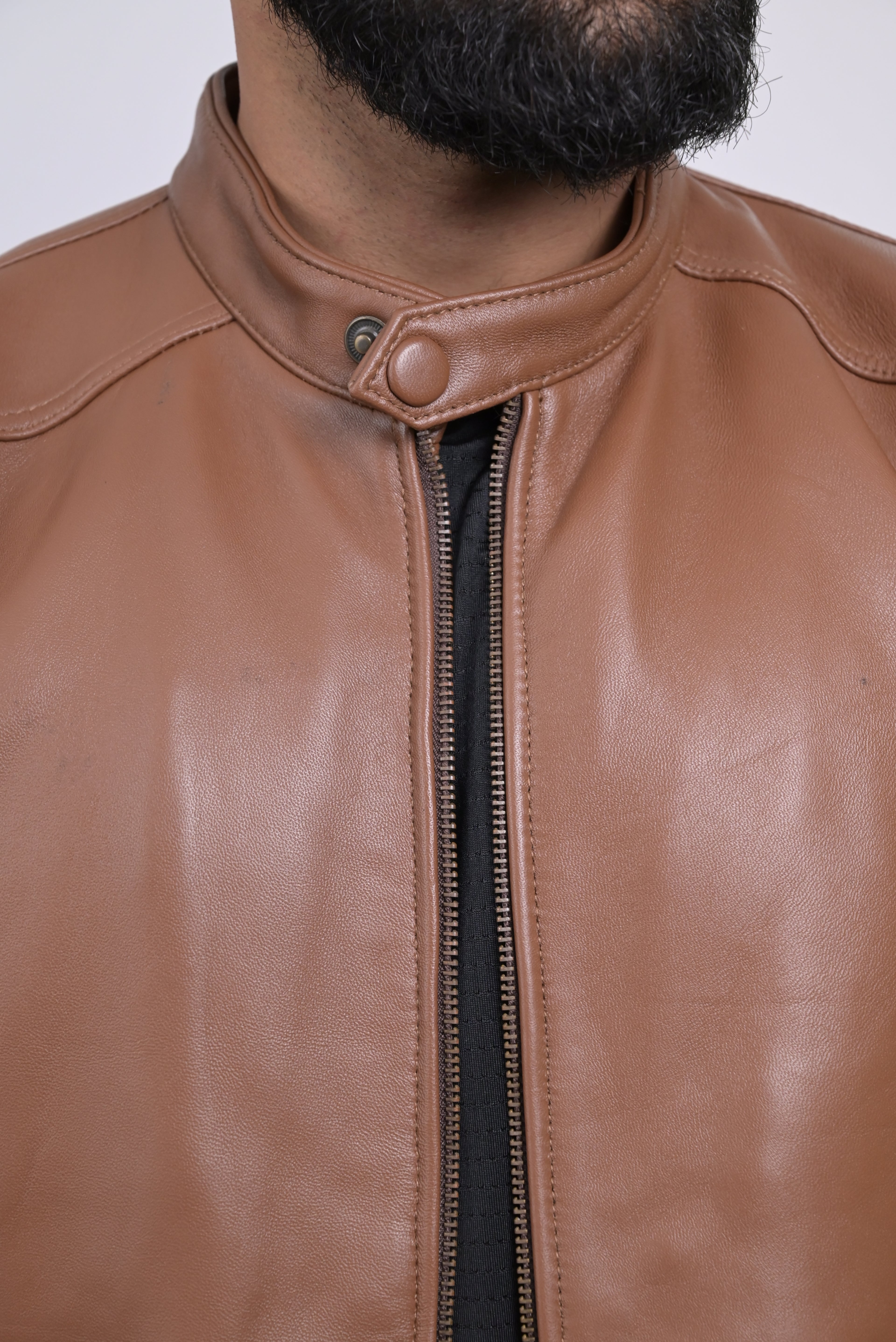 FINEHIDE CLASSIC TAN MONARCAH GENUIN LEATHER JACKETS FOR MEN