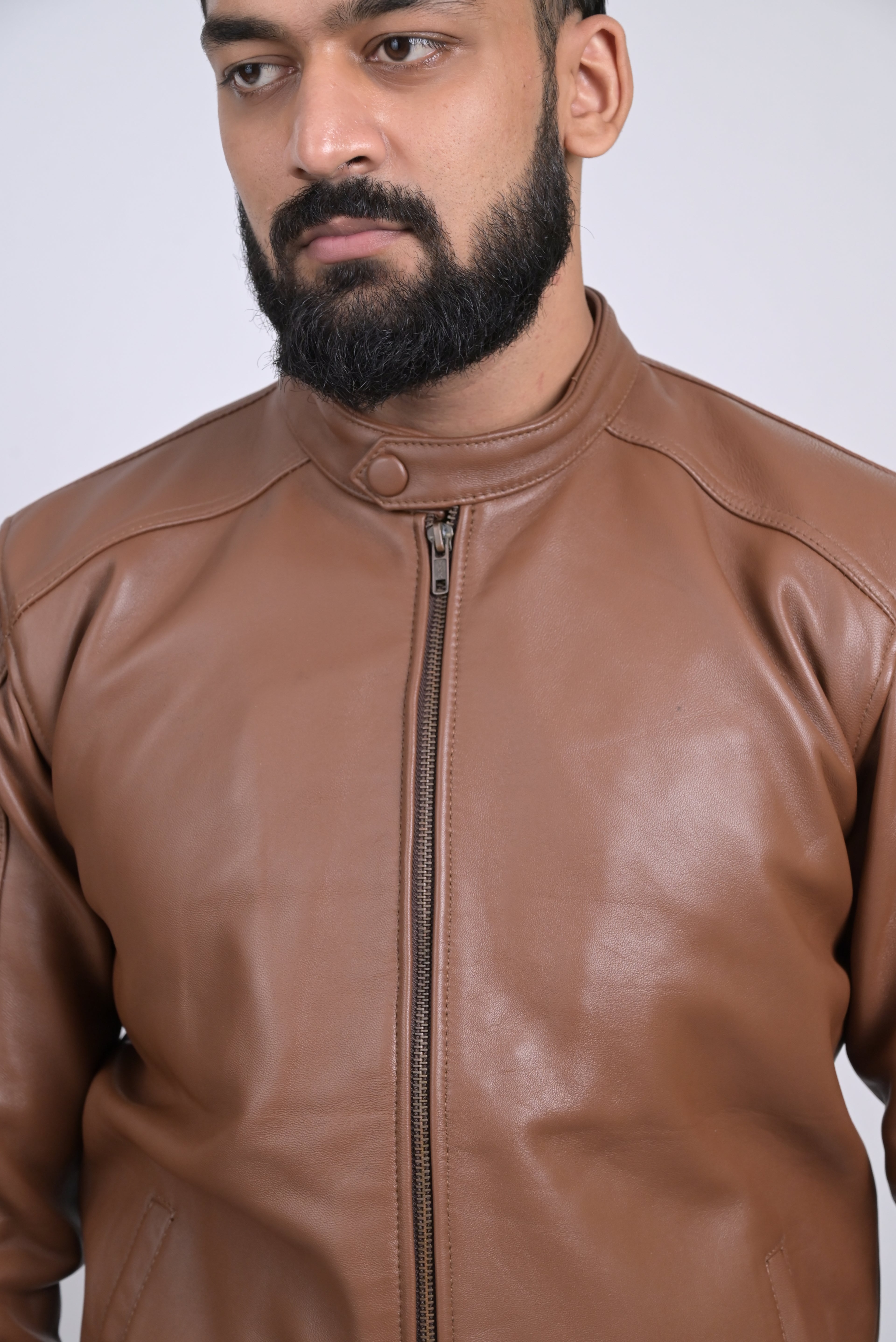 FINEHIDE CLASSIC TAN MONARCAH GENUIN LEATHER JACKETS FOR MEN
