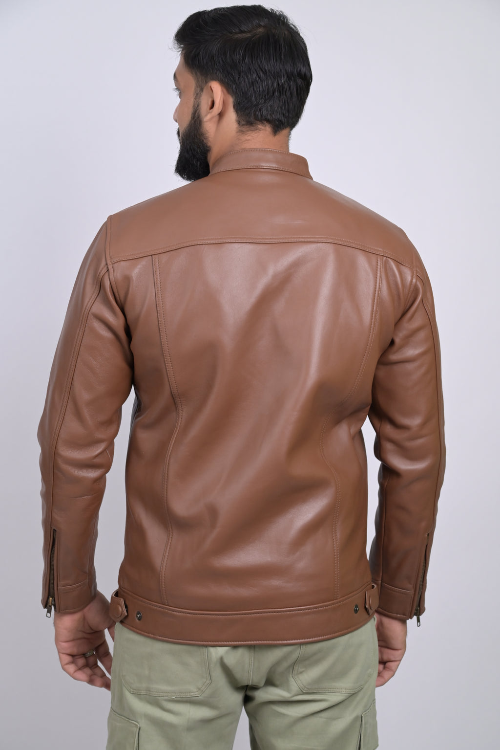 FINEHIDE CLASSIC TAN MONARCAH GENUIN LEATHER JACKETS FOR MEN
