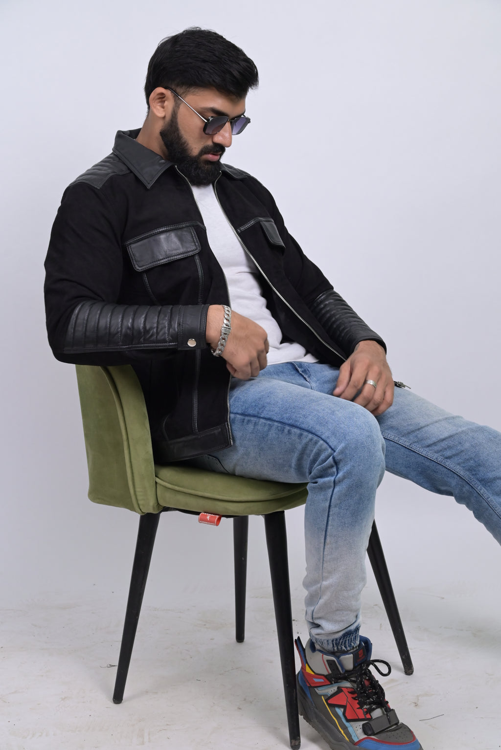 FINEHIDE  MIDNIGHT FUSION GENUINE LEATHER JACKETS FOR MENS