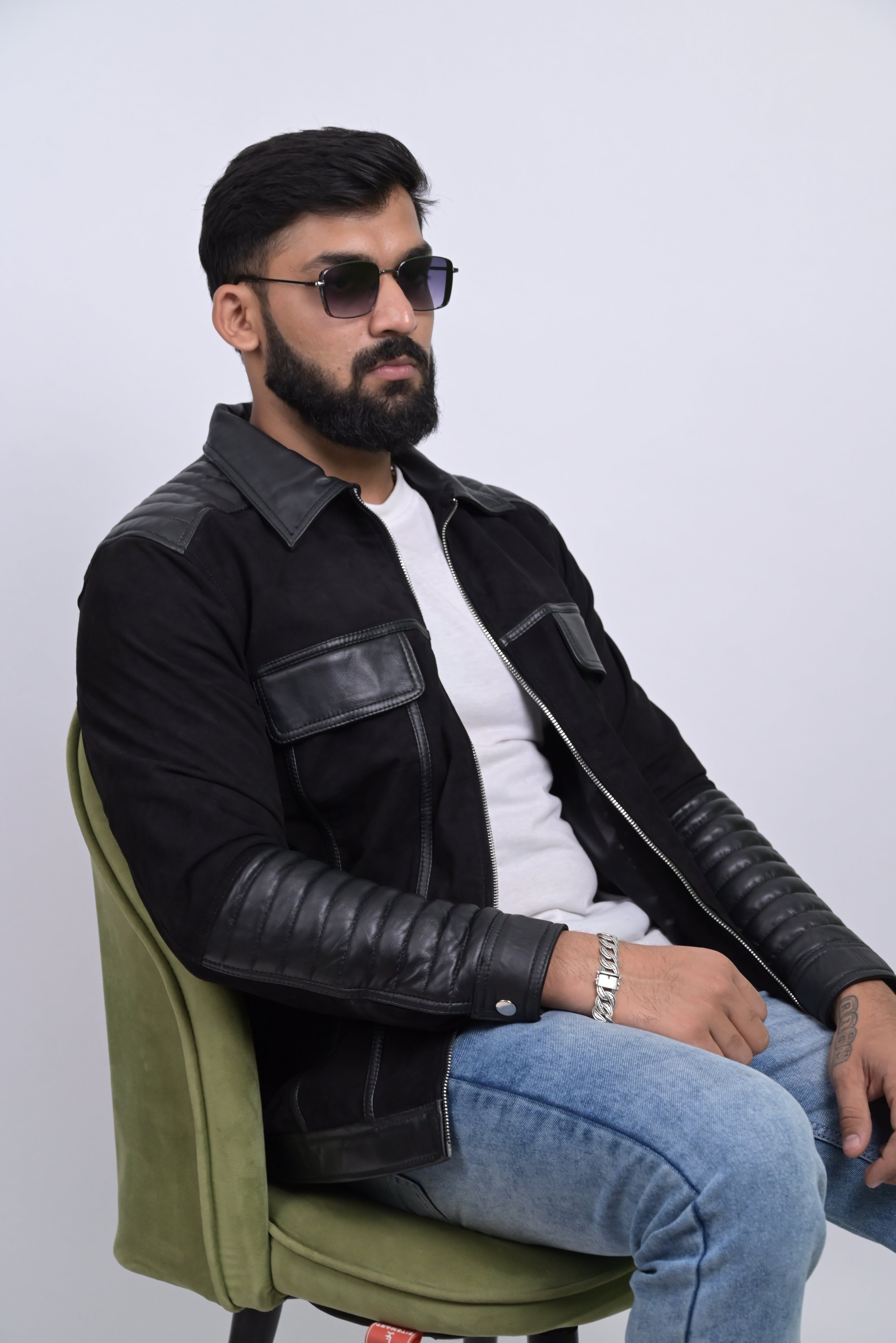 FINEHIDE  MIDNIGHT FUSION GENUINE LEATHER JACKETS FOR MENS