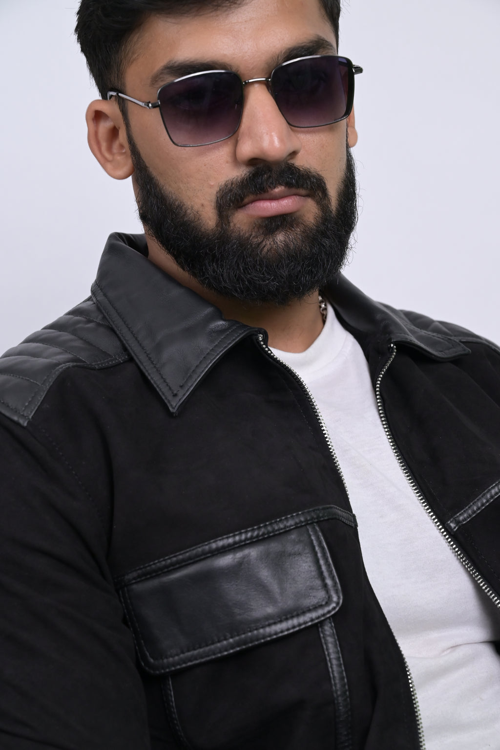 FINEHIDE  MIDNIGHT FUSION GENUINE LEATHER JACKETS FOR MENS