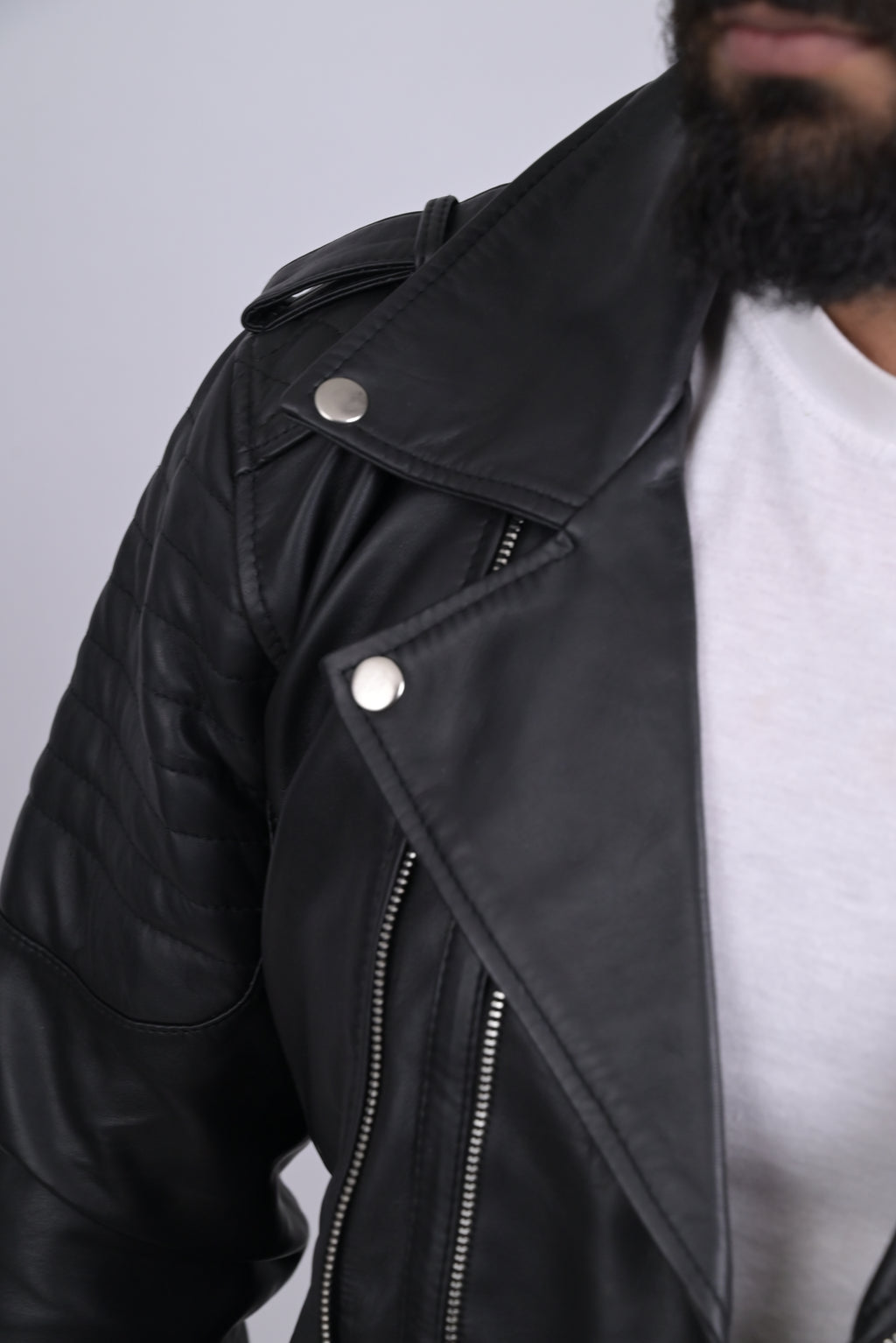 FINEHIDE ONYXREBEL QUILTED BLACK BIKER GENUINE LEATHER JACKETS FOR MENS