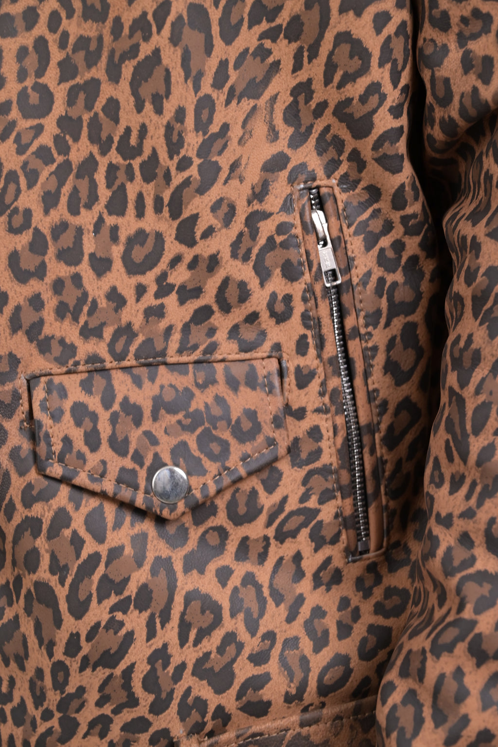 FINEHIDE BOLD LEOPARD PRINT BIKER GENUINE LEATHER JACKET FOR MEN