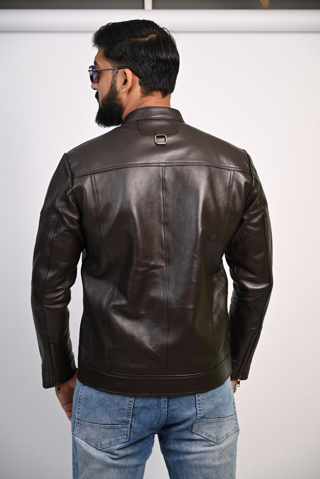 FINEHIDE DARKKNIGHT CHOCLATE BROWN GENUINE LEATHER JACKETS FOR MENS