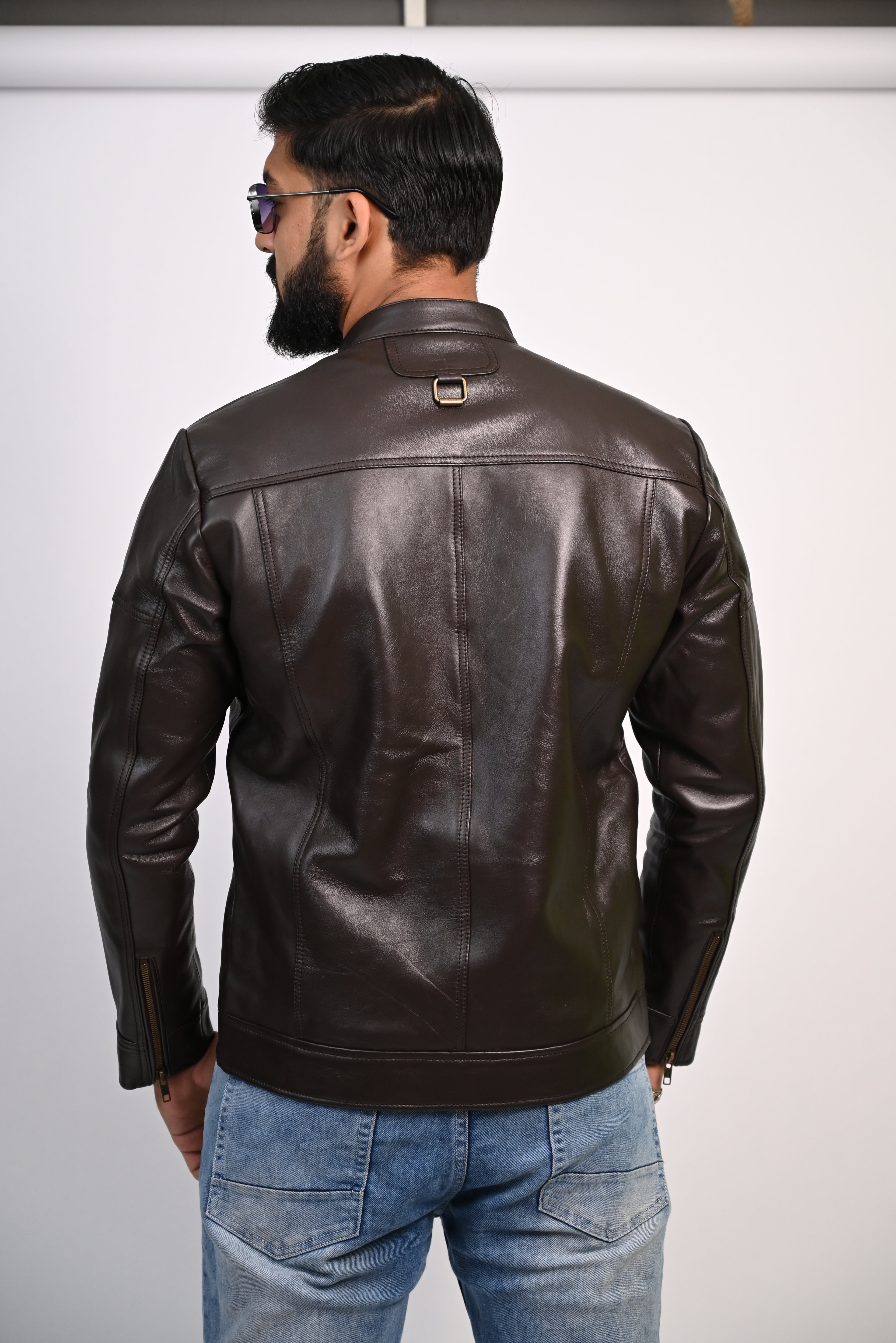 FINEHIDE DARKKNIGHT CHOCLATE BROWN GENUINE LEATHER JACKETS FOR MENS