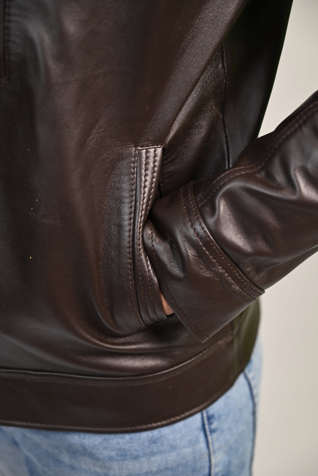 FINEHIDE DARKKNIGHT CHOCLATE BROWN GENUINE LEATHER JACKETS FOR MENS