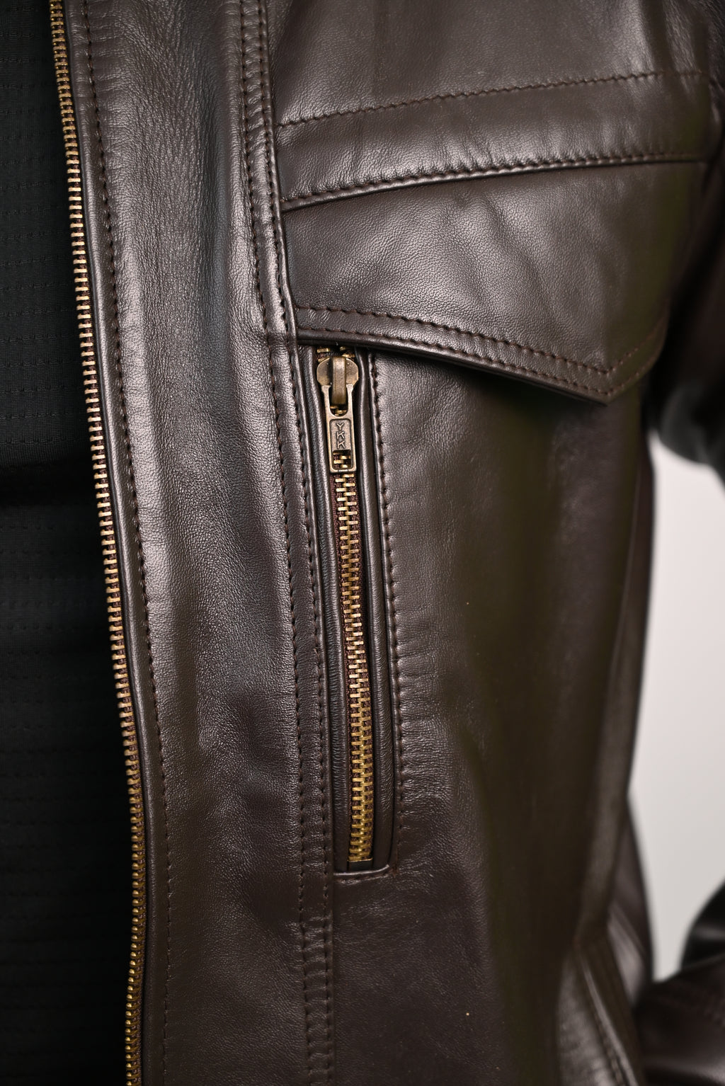 FINEHIDE DARKKNIGHT CHOCLATE BROWN GENUINE LEATHER JACKETS FOR MENS