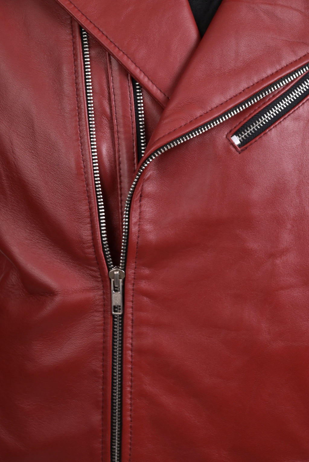 FINEHIDE  BOLD RED BIKER / RIDER GENUINE LEATHER JACKETS FOR MENS