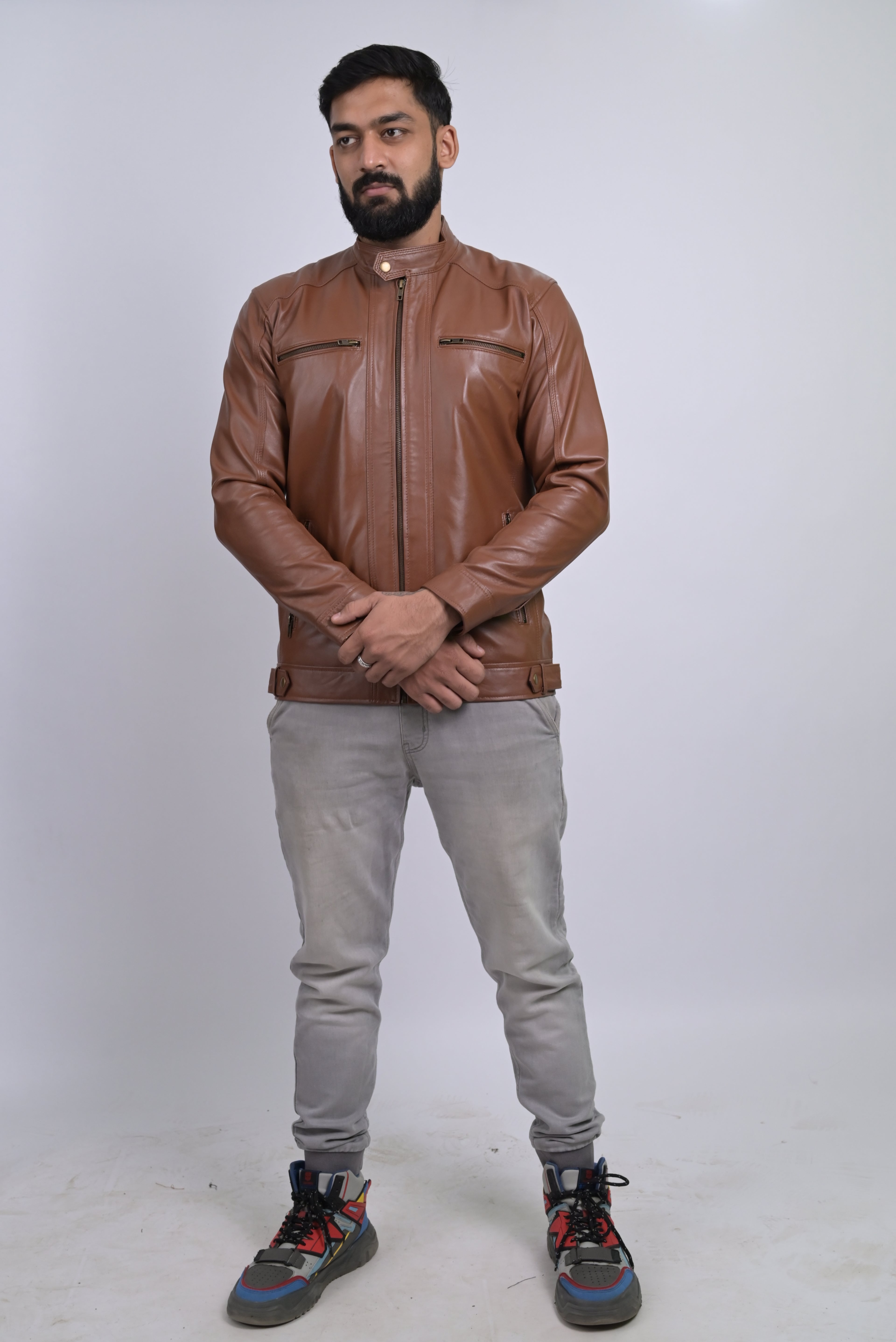 FINEHIDE CUGNACK HERITAGE TAN GENUINE LEATHER JACKETS FOR MENS