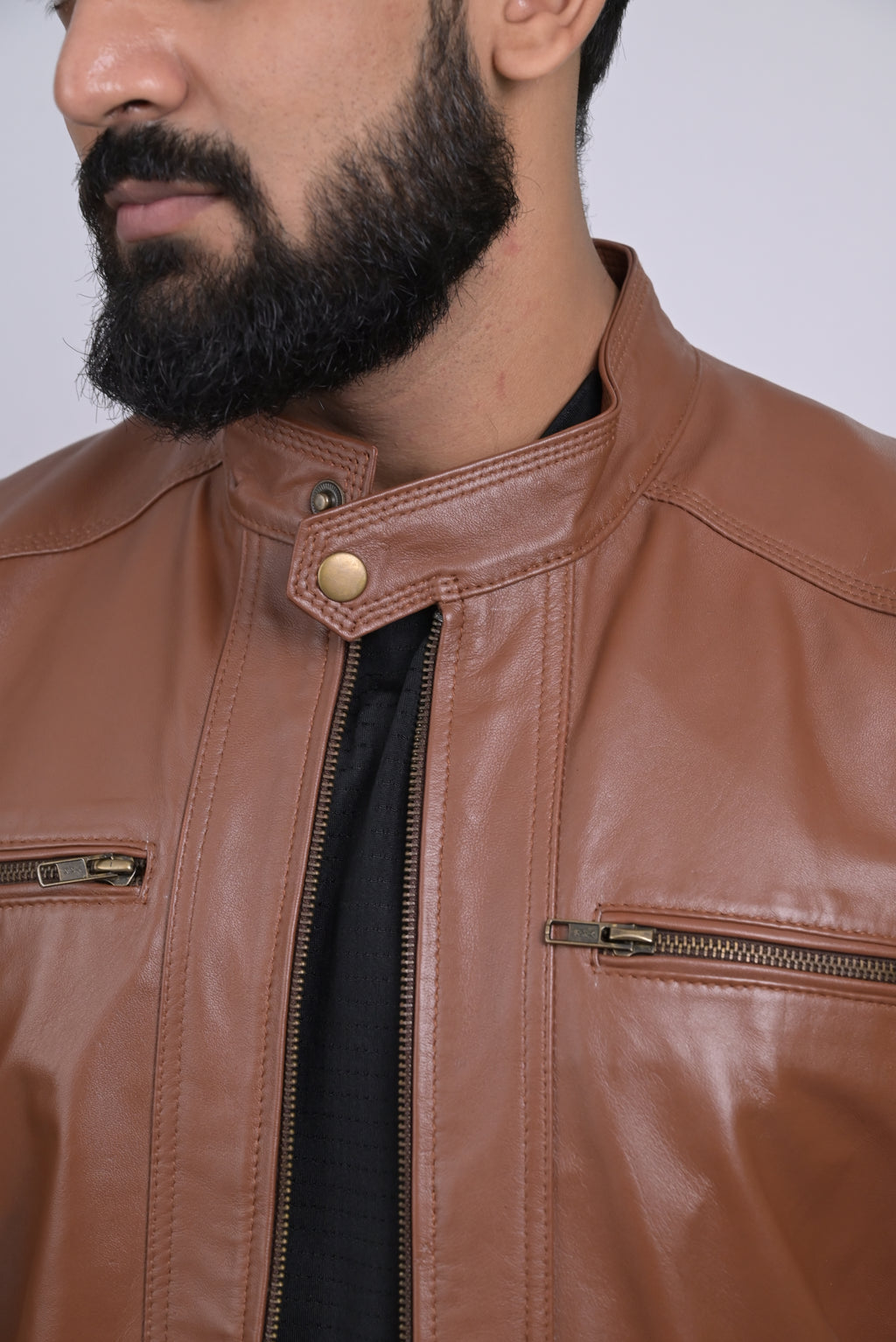 FINEHIDE CUGNACK HERITAGE TAN GENUINE LEATHER JACKETS FOR MENS