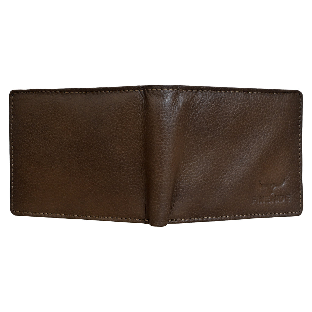 Finehide Classic Bifold Wallet for Men's Dark Brown Genuine Leather, 3 Card Slots, Coin Pocket, Secret Compartments | Premium Gift Box