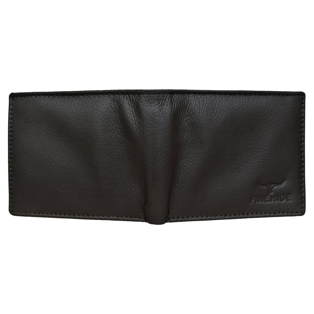 Finehide Executive Bifold Wallet for Men's Grey Premium Leather,  Luxury Gift Box