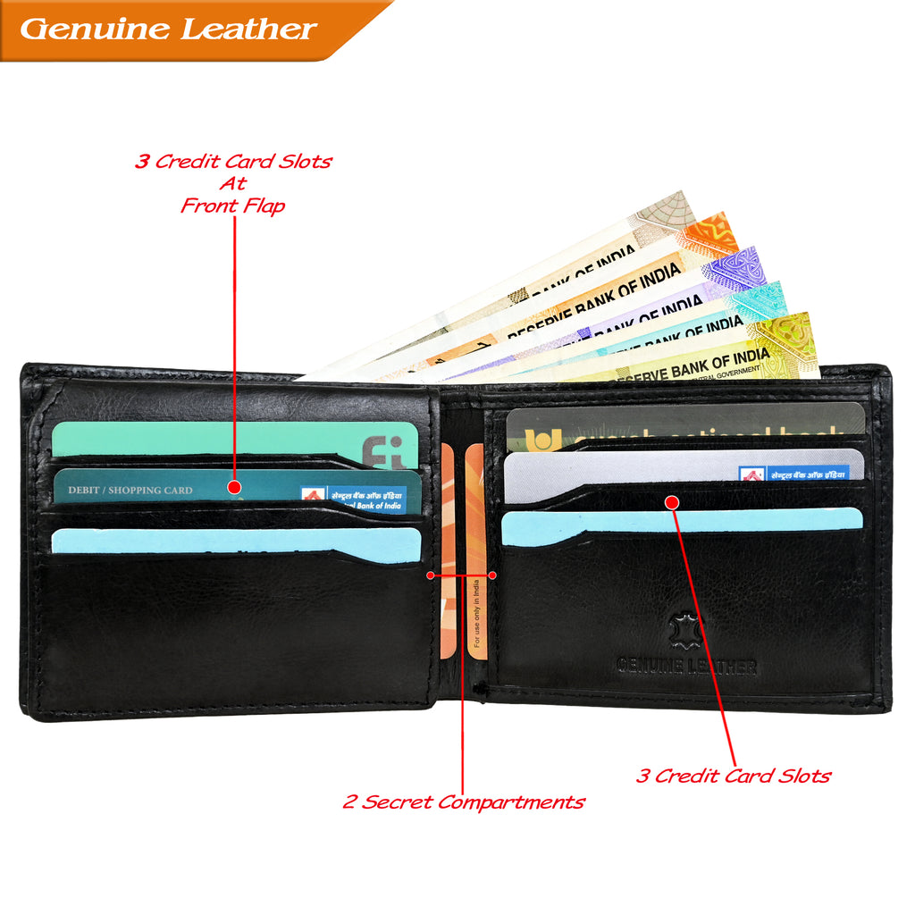 Finehide Premium Leather Wallet for Men's Black Genuine Leather,  Luxury Gift Box