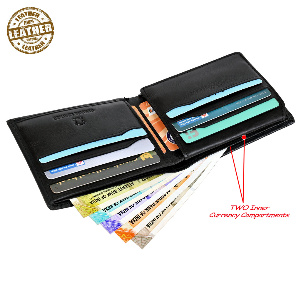 Finehide Premium Leather Wallet for Men's Black Genuine Leather,  Luxury Gift Box
