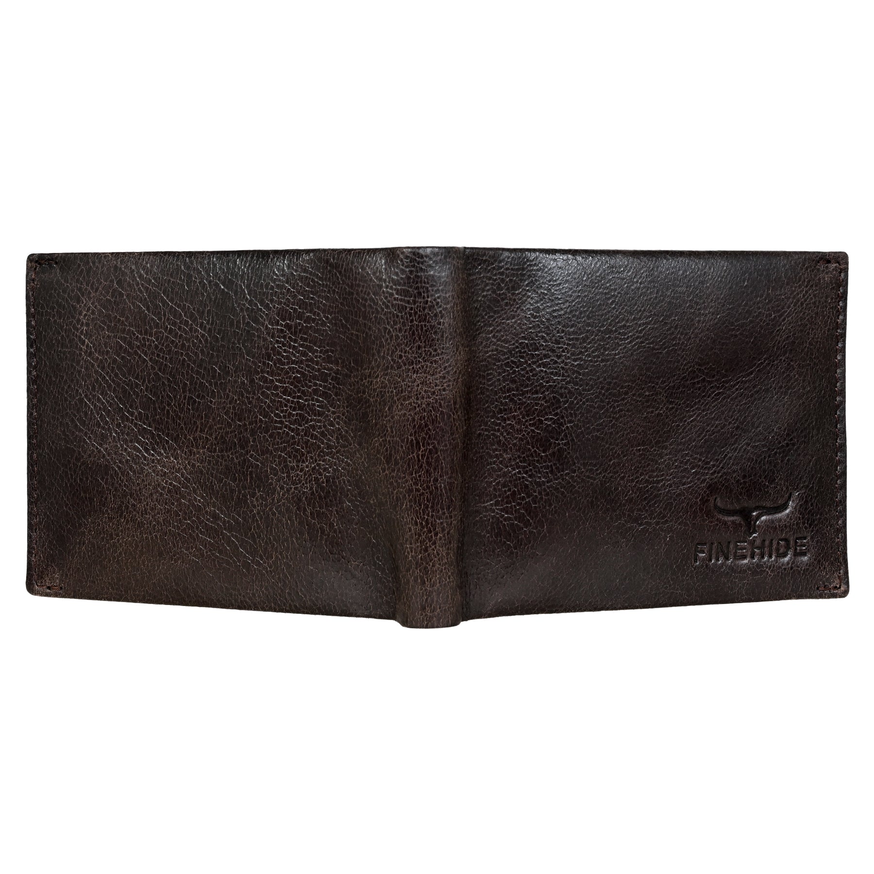 Finehide Premium Leather  Wallet for Men's Dark Brown Antique Leather,  Luxury Gift Box
