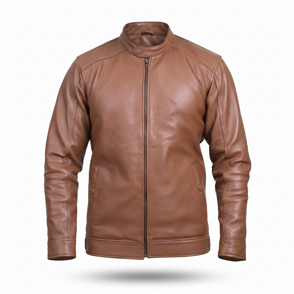 FINEHIDE CLASSIC TAN GENUINE LEATHER JACKET FOR MEN